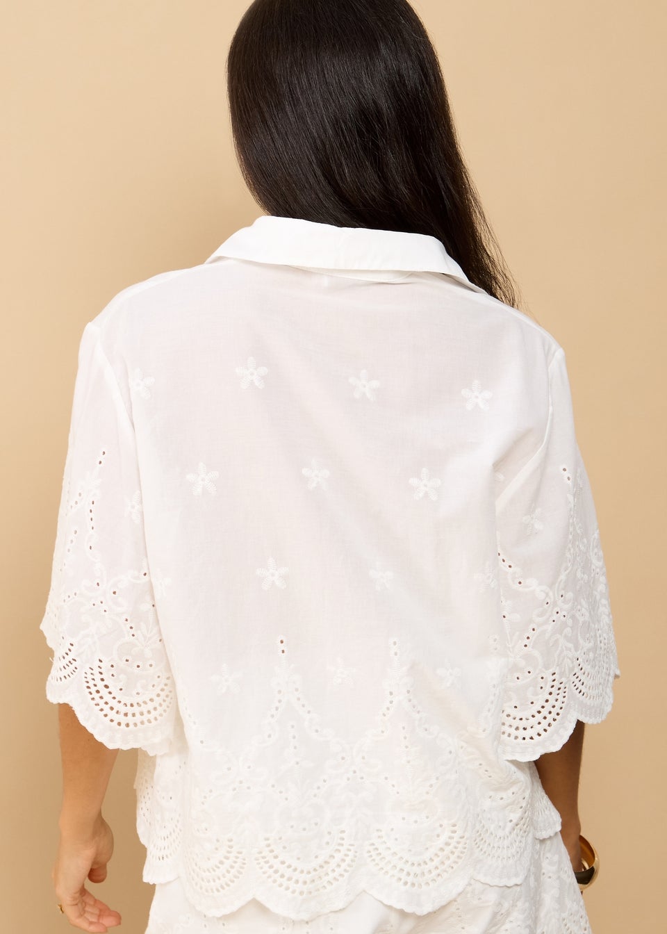 Little Mistress White Embroidered Shirt