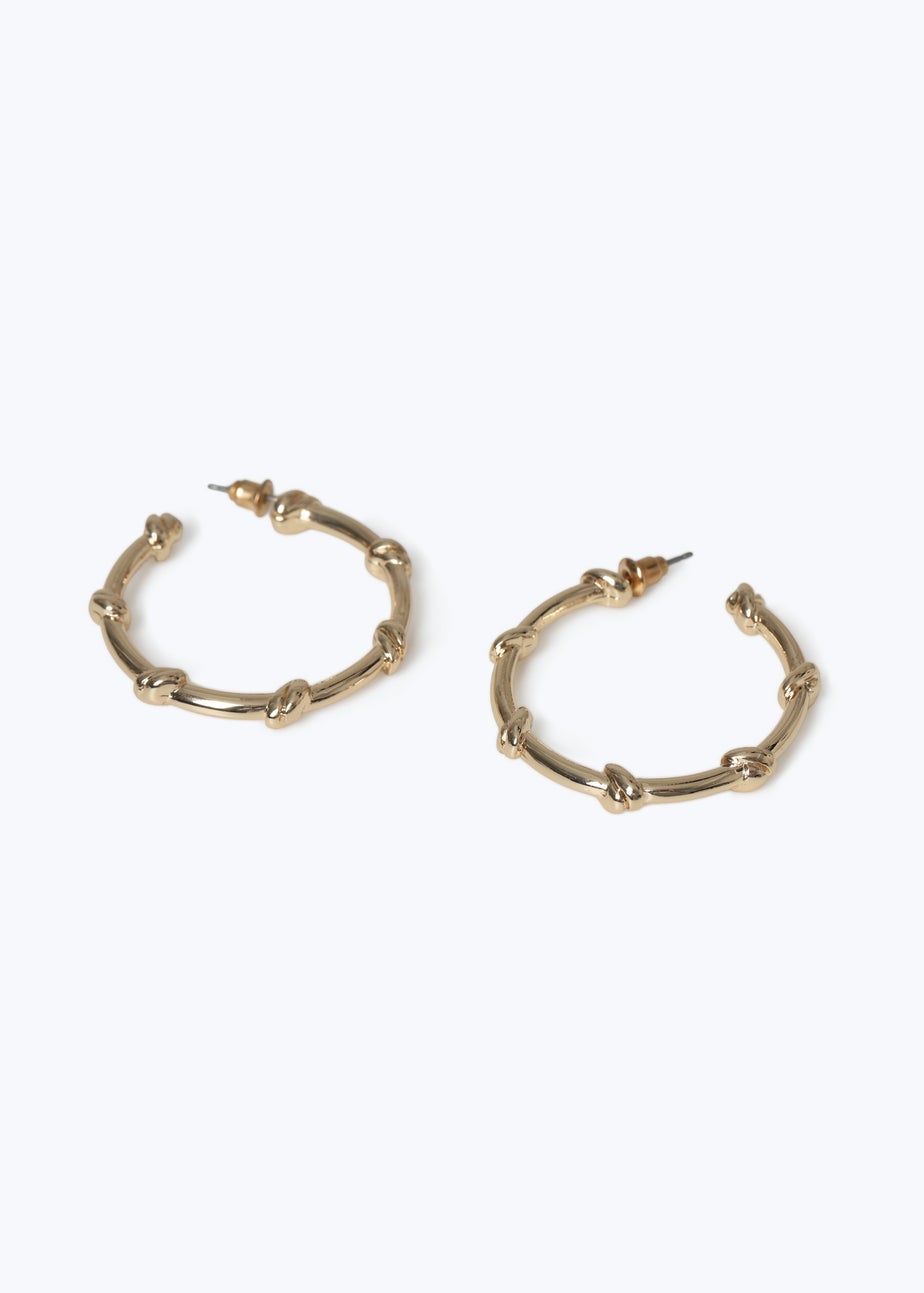 Muse Gold Knot Hoop Earrings