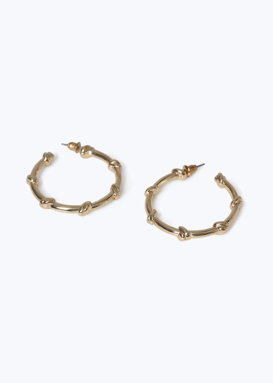 Muse Gold Knot Hoop Earrings