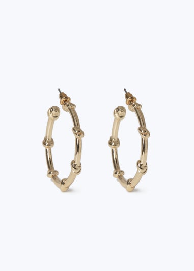 Muse Gold Knot Hoop Earrings