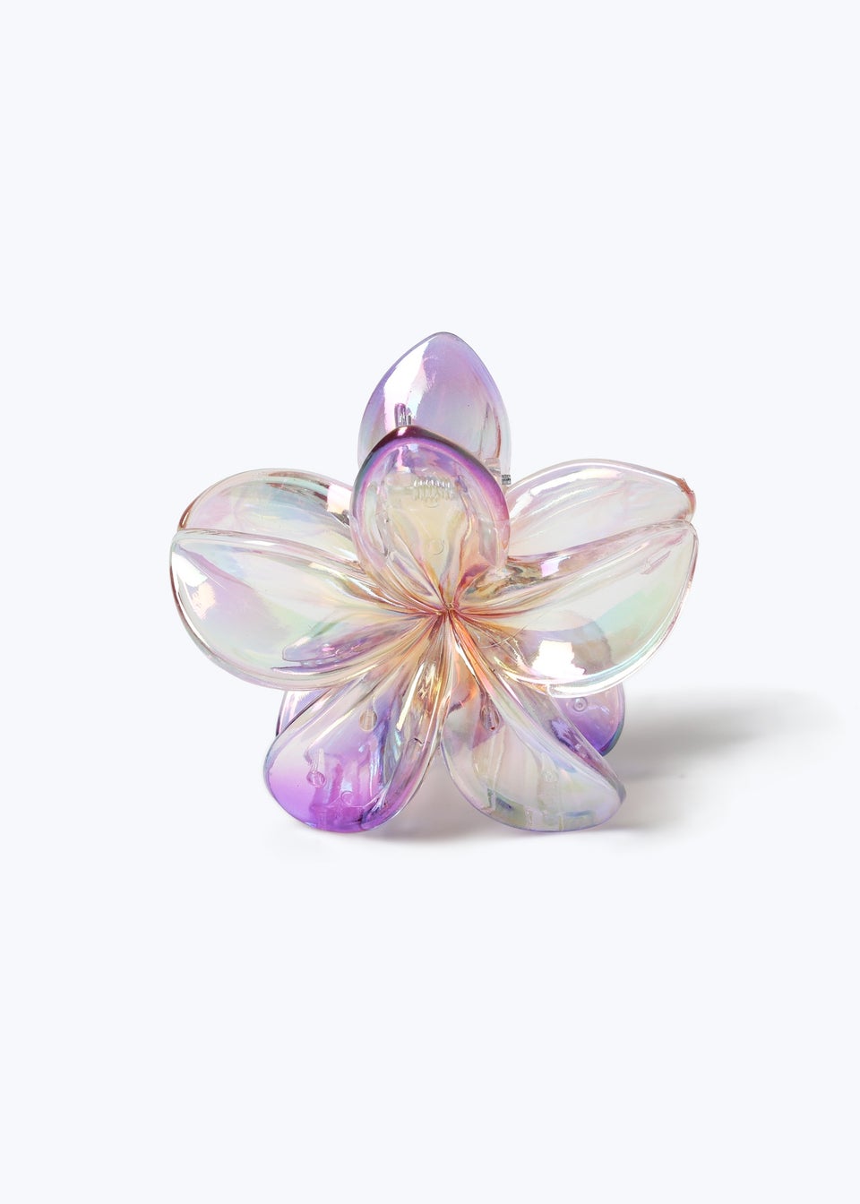 Muse Purple Shiny Hibiscus Flower Claw Clip