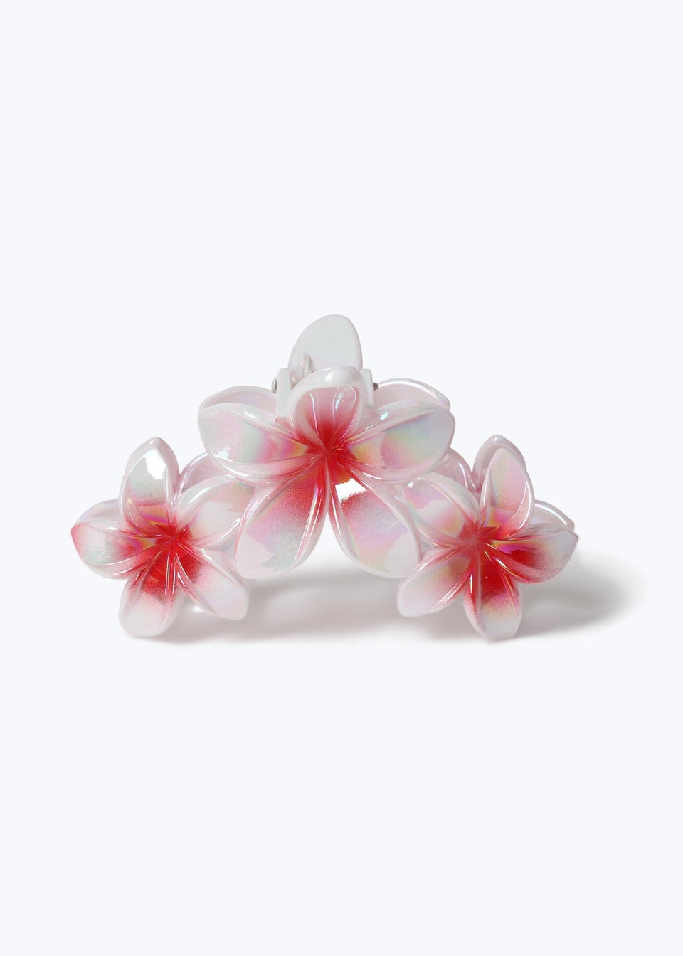 Muse White Triple Flower Claw Clip