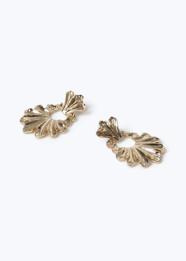 Muse Gold Textured Drop Earrings