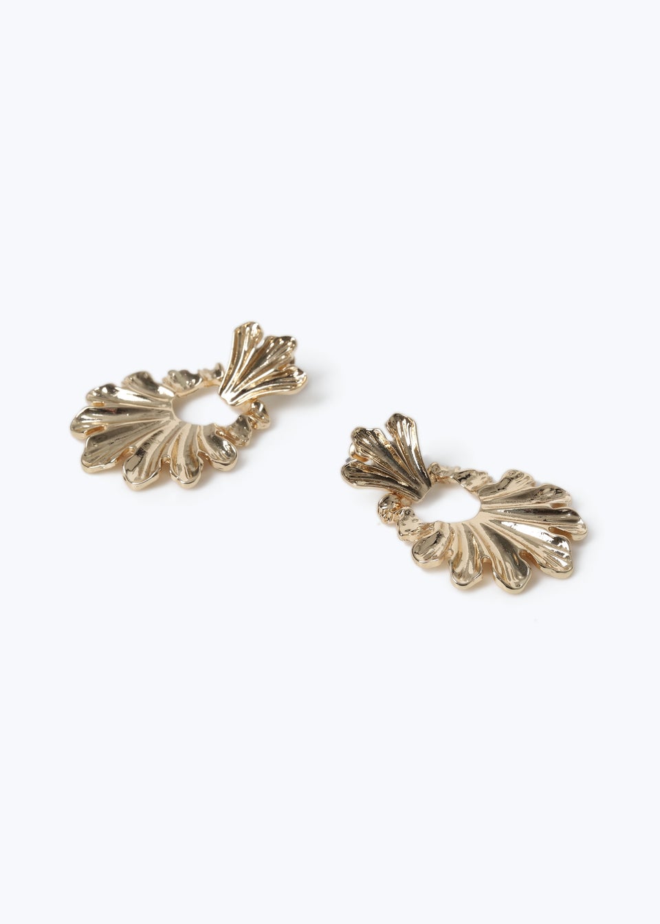 Muse Gold Textured Drop Earrings