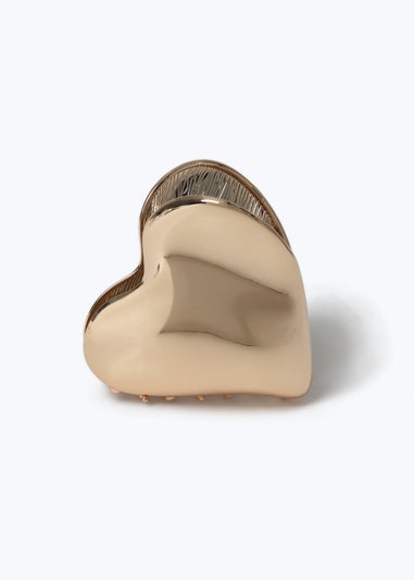 Muse Gold Metal Heart Claw Clamp