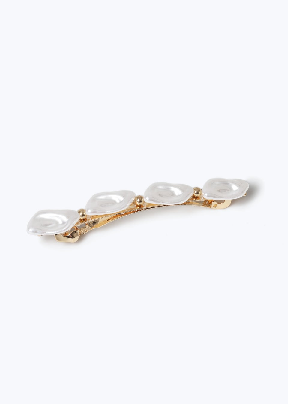 Muse Gold Pearl Barrette Clip