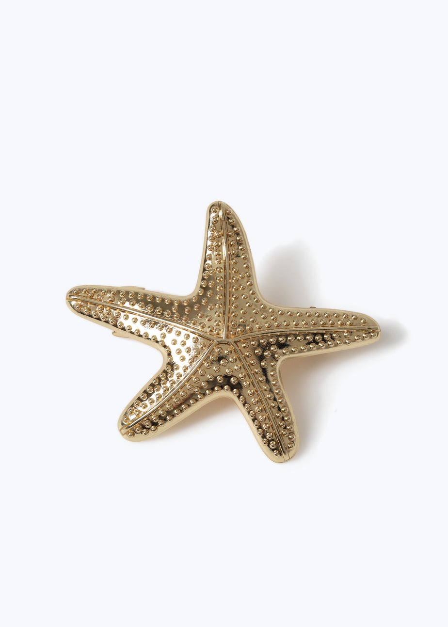 Muse Gold Starfish Barrette Clip
