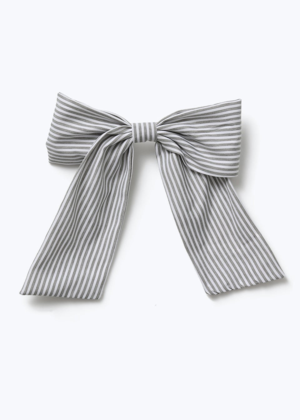Muse Green Stripe Bow Hair Clip