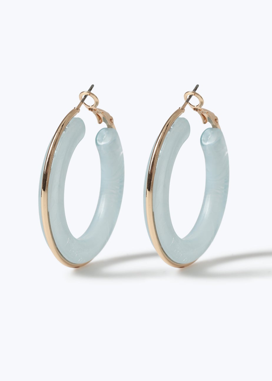 Muse Turquoise Resin Hoop Earrings