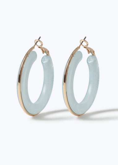 Muse Turquoise Resin Hoop Earrings
