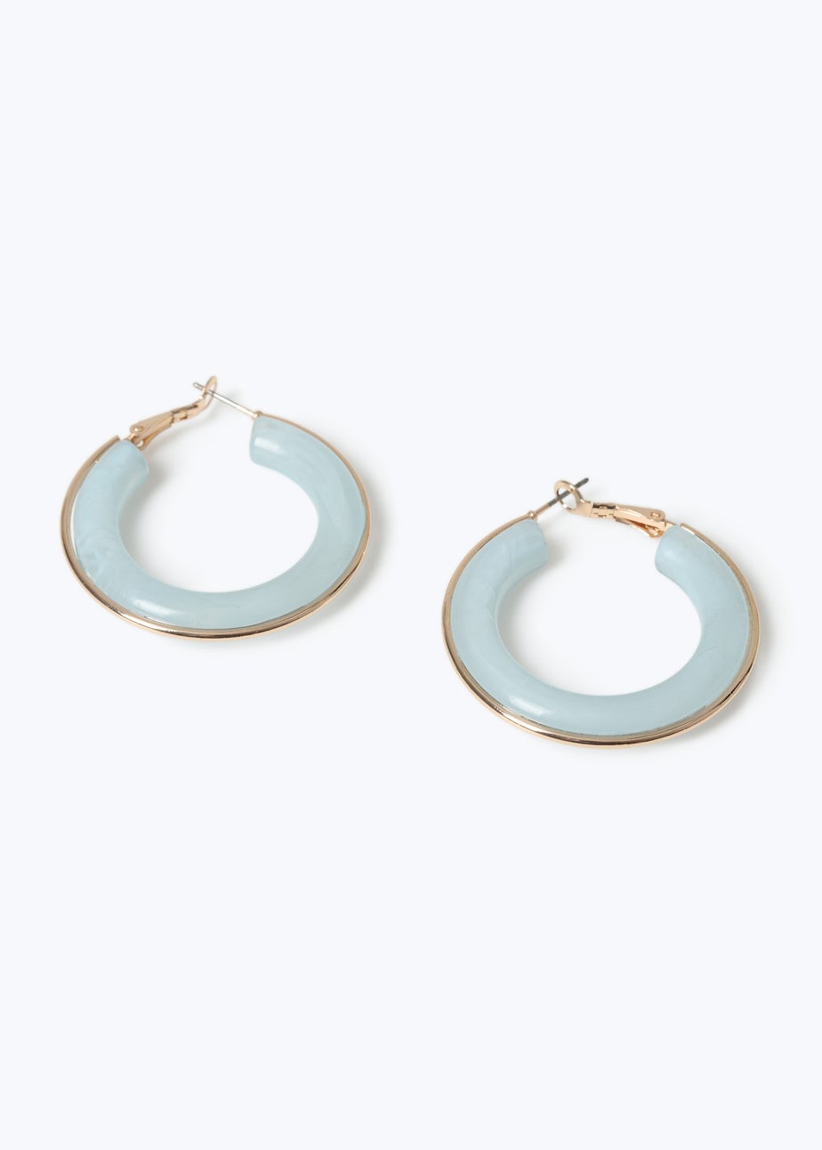 Muse Turquoise Resin Hoop Earrings