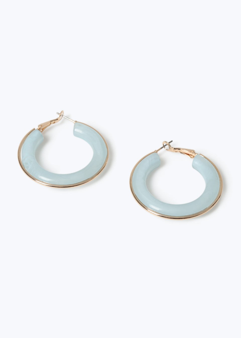 Muse Turquoise Resin Hoop Earrings