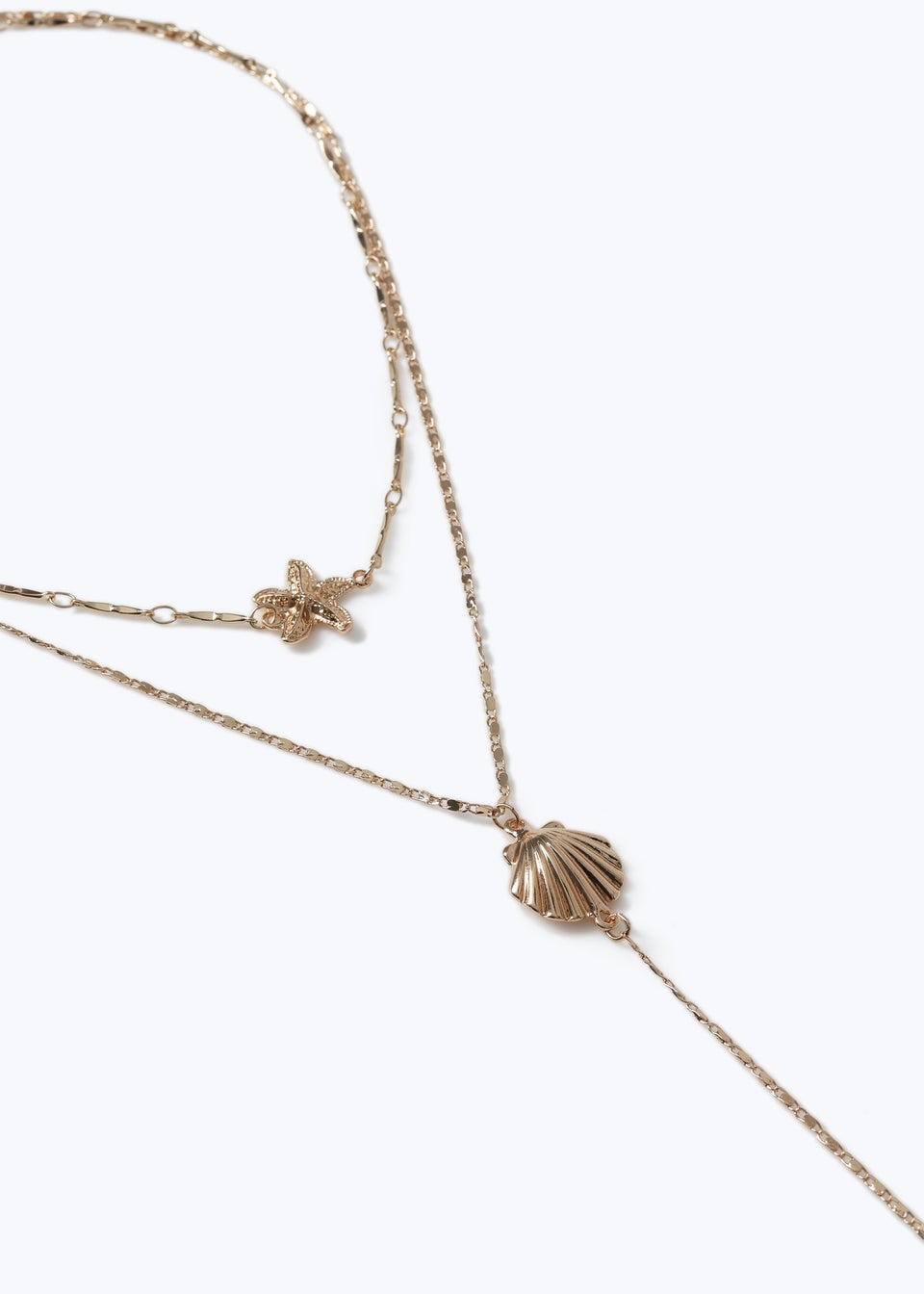 Muse Gold Starfish Shell Multilayer Necklace