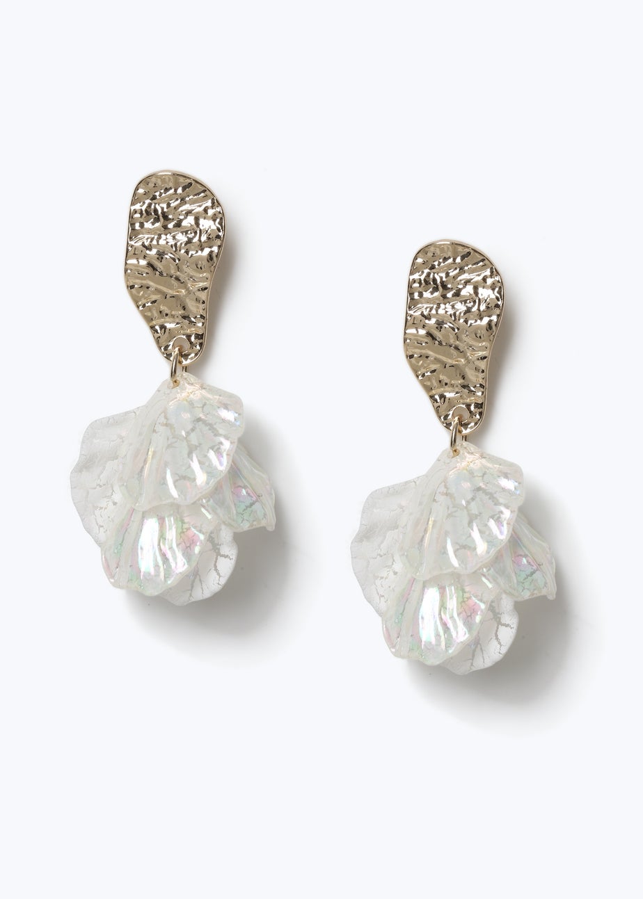 Muse Gold Pearlescent Drop Earrings