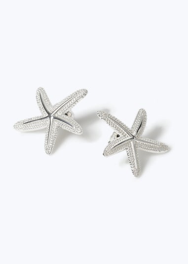 Muse Silver Starfish Stud Earrings