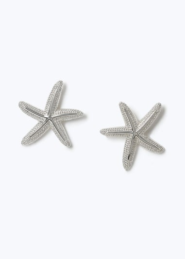 Muse Silver Starfish Stud Earrings
