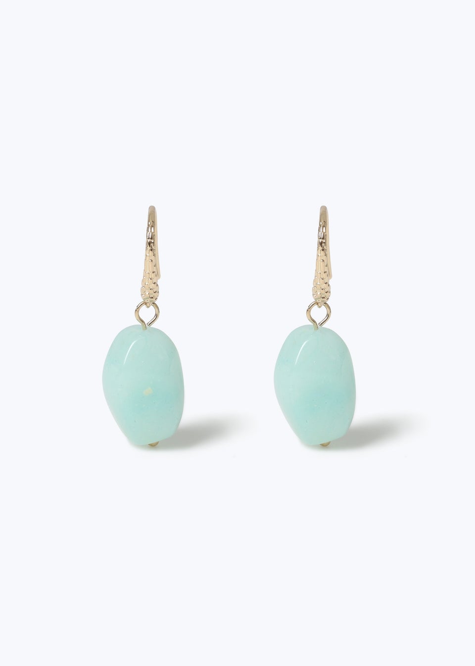 Muse Turquoise Stone Fish Hook Drop Earrings