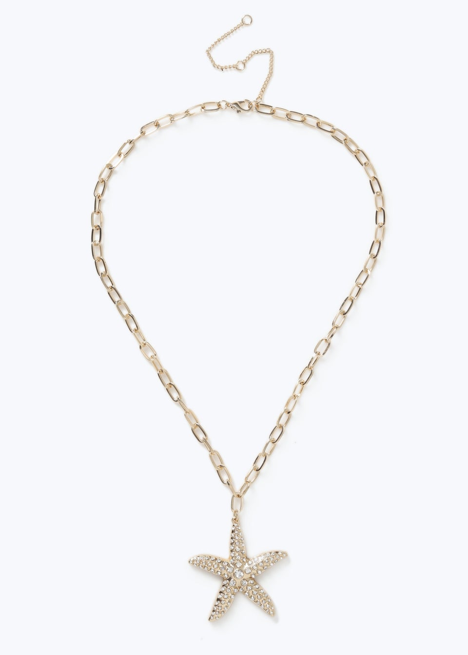 Muse Gold Starfish Metal Pendant Necklace
