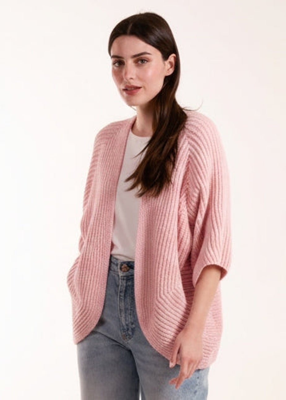 Blue Vanilla Pink Knitted Mid Length Cardigan