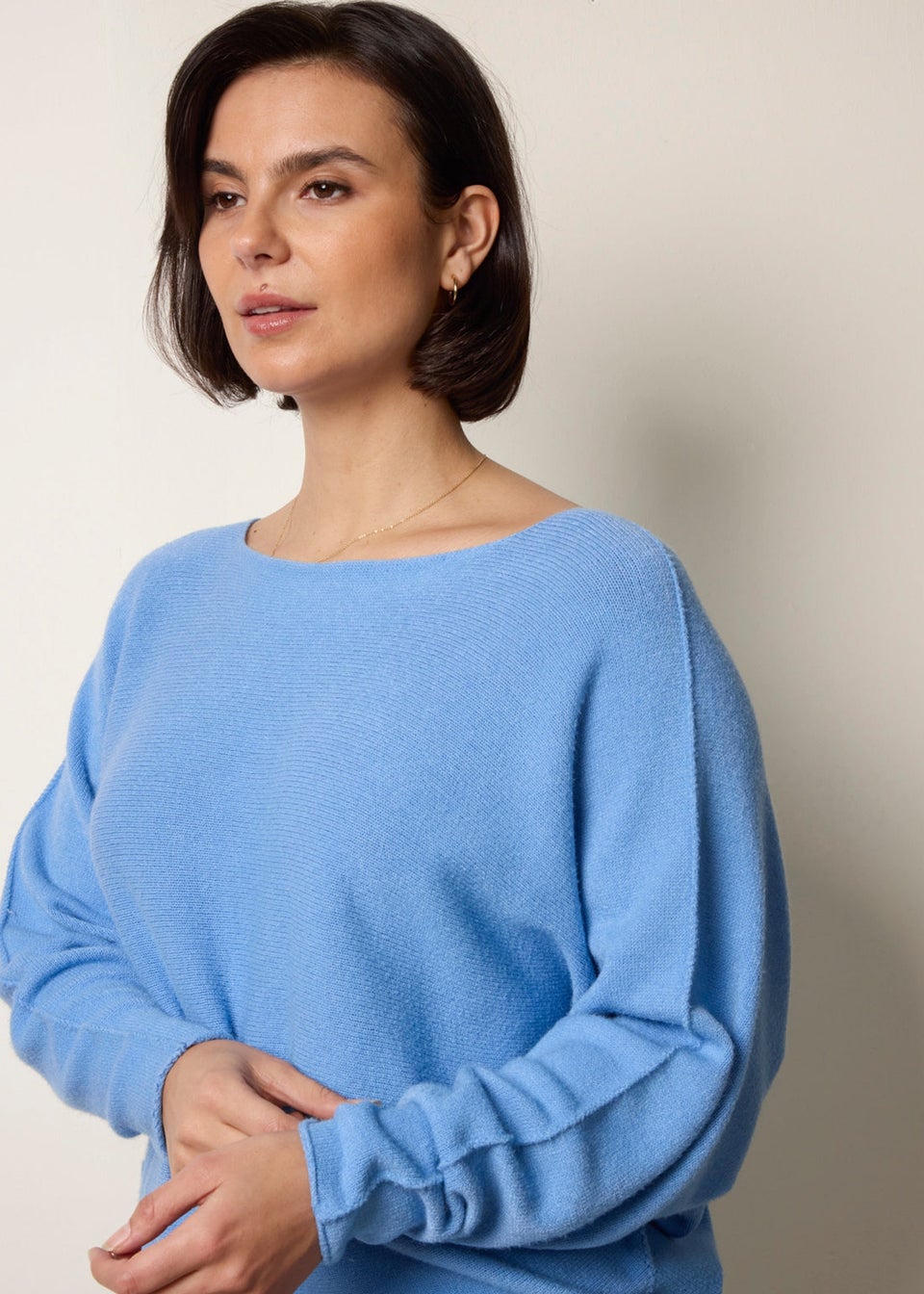 Blue Vanilla Blue Round Neck Jumper