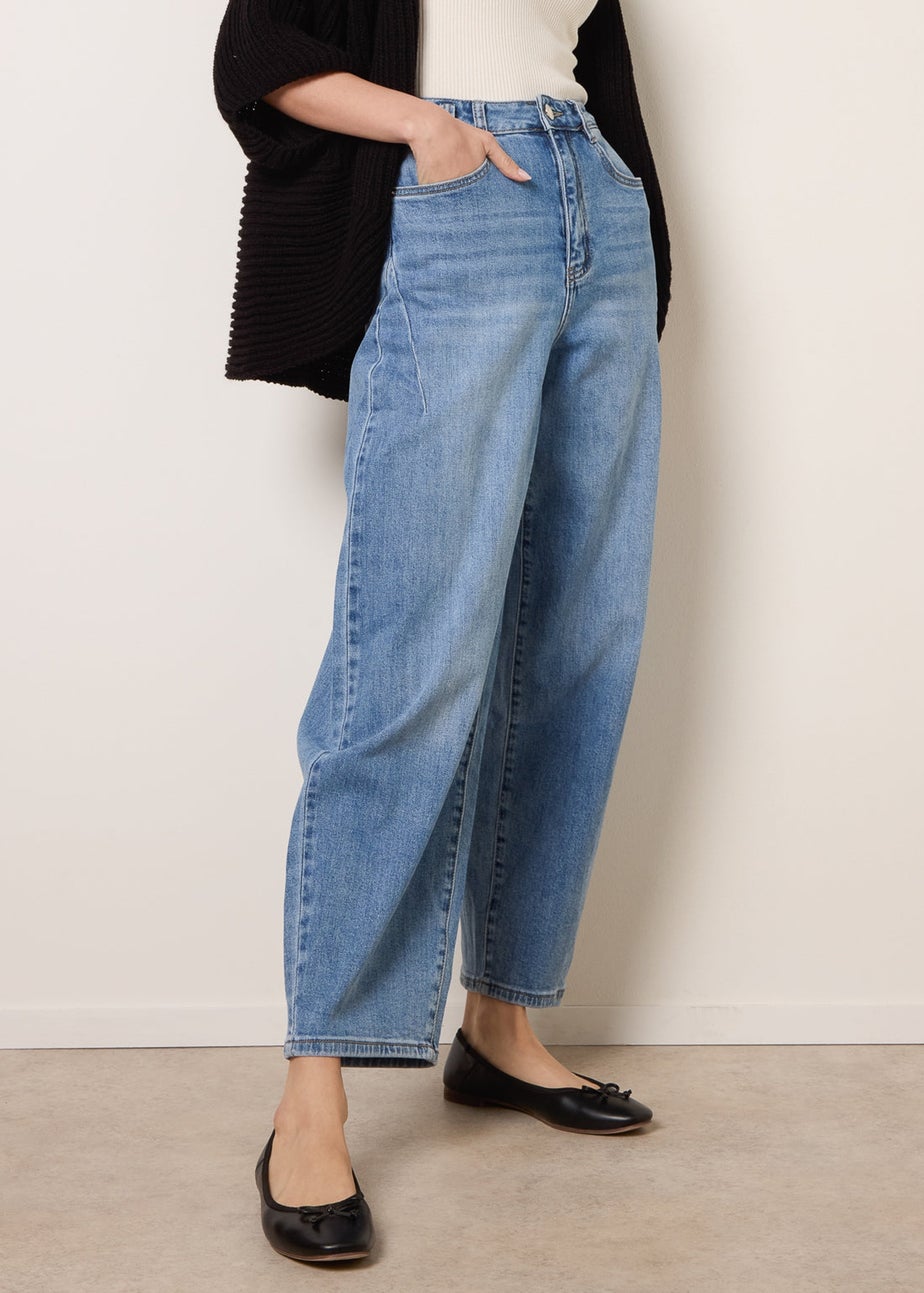 Blue Vanilla Blue Barrel Leg Stretch Jeans