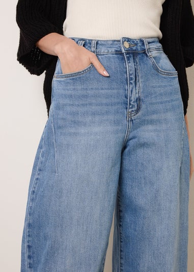 Blue Vanilla Blue Barrel Leg Stretch Jeans