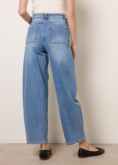 Blue Vanilla Blue Barrel Leg Stretch Jeans