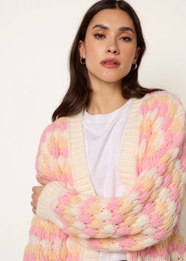 Blue Vanilla Pink Multicoloured Striped Cardigan