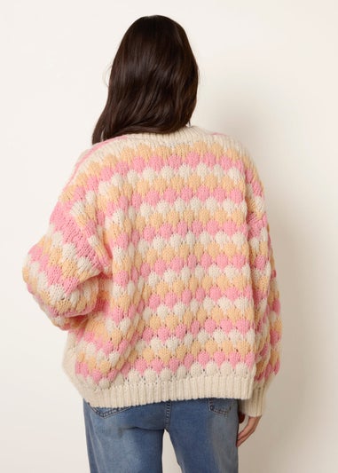 Blue Vanilla Pink Multicoloured Striped Cardigan