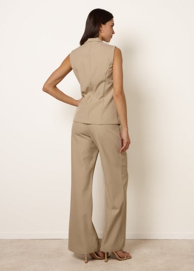 Blue Vanilla Stone Tailored Two -Piece Set