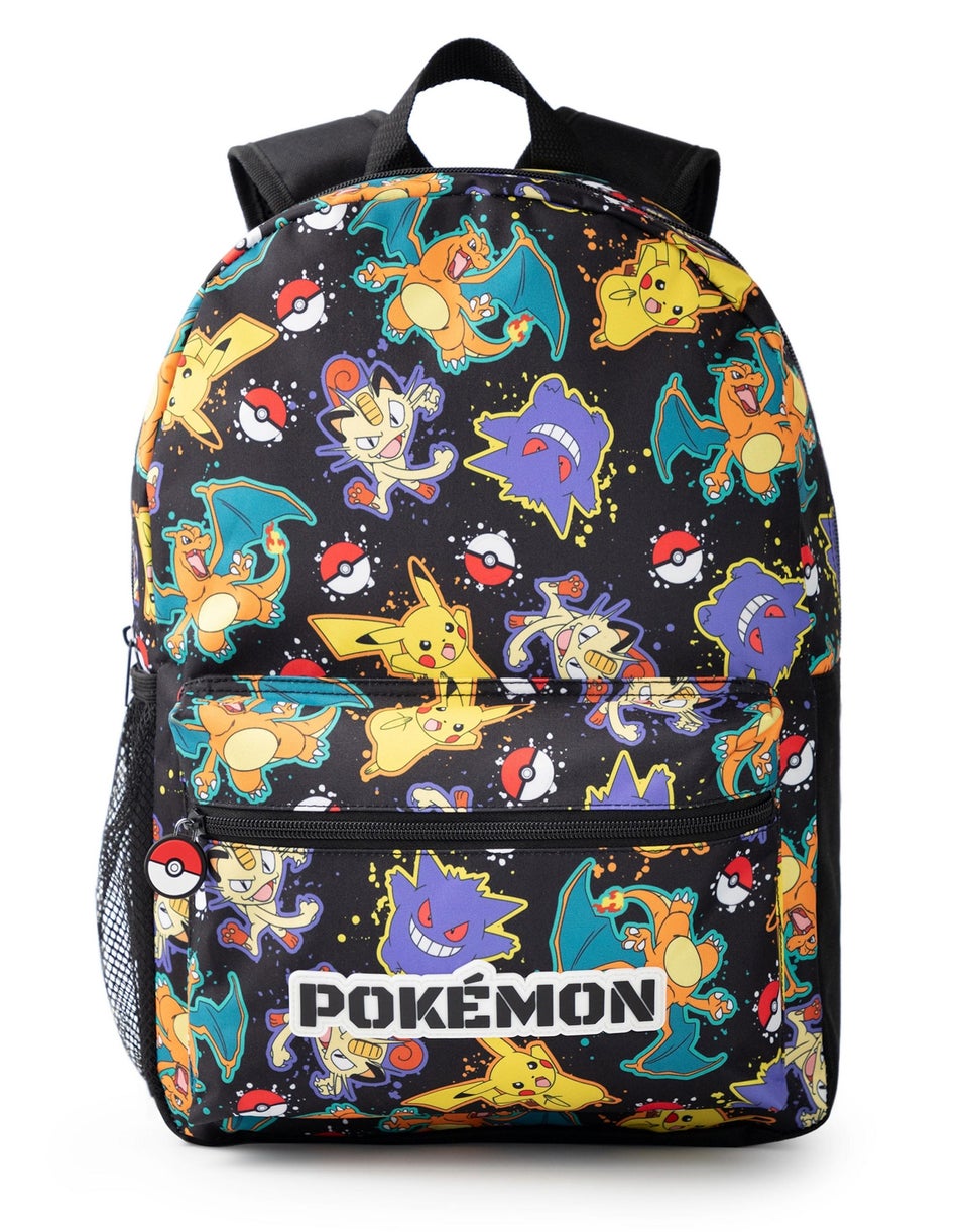 Vanilla Underground Pokemon Boys Black Character All Over Print Backpack