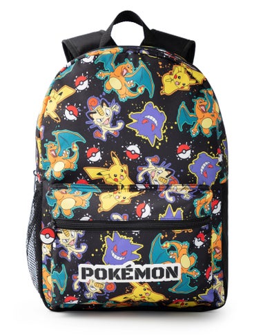 Vanilla Underground Pokemon Boys Black Character All Over Print Backpack
