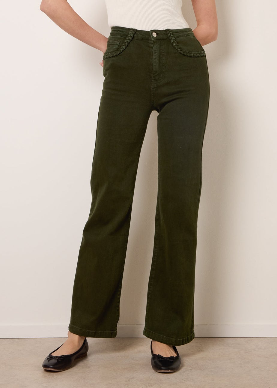 Blue Vanilla Green Pocket Rope Stretch Jeans