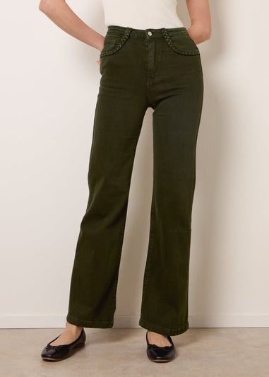 Blue Vanilla Green Pocket Rope Stretch Jeans