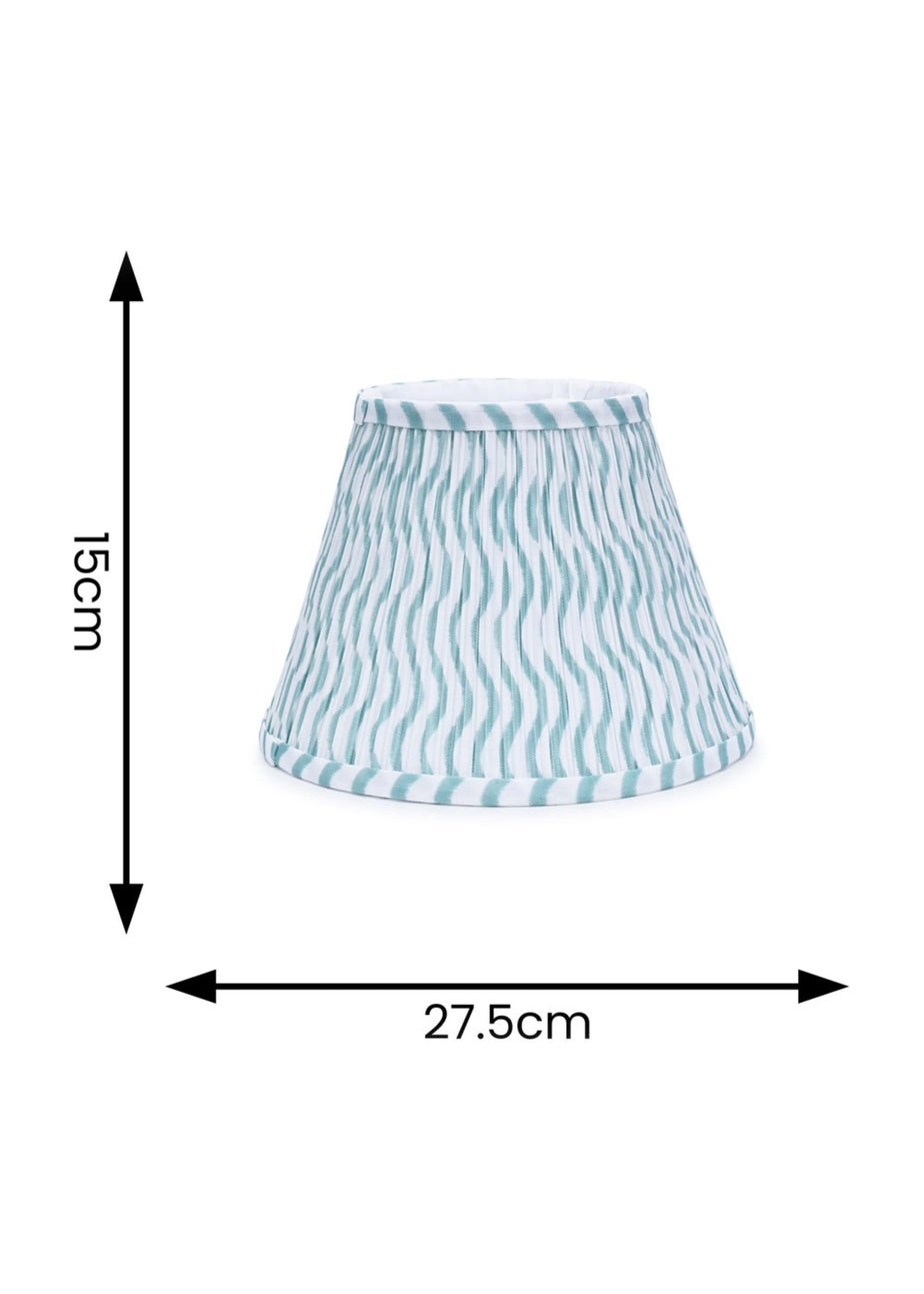 ValueLights Small Riza Fabric Green Tapered Ceiling Pendant Shade (15cm x 27.5cm x 27.5cm)