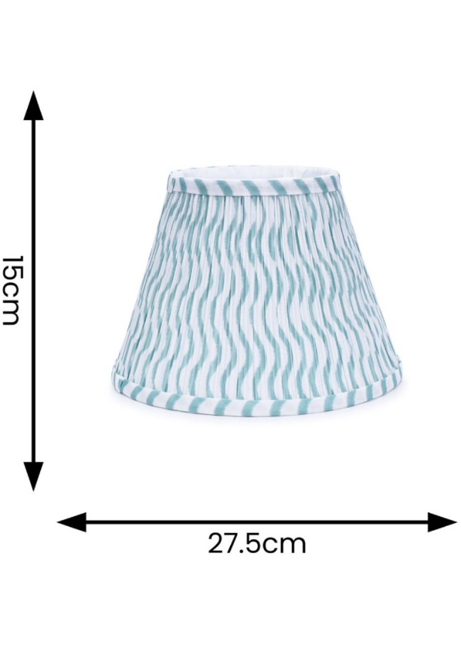 ValueLights Small Riza Fabric Green Tapered Ceiling Pendant Shade (15cm x 27.5cm x 27.5cm)