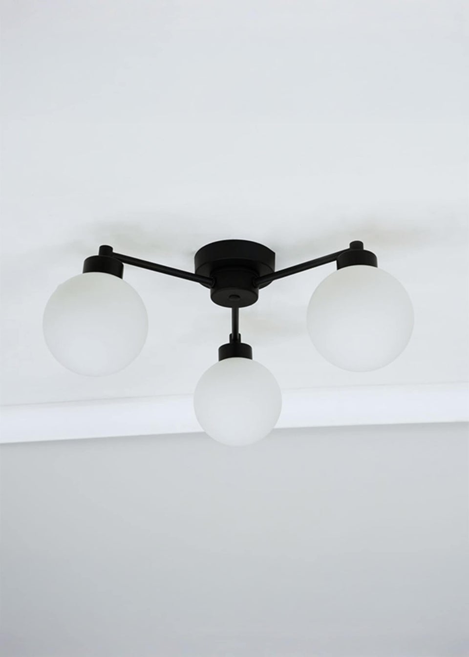 ValueLights Jonah Black Ceiling Light with Globe Shades