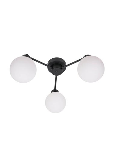 ValueLights Jonah Black Ceiling Light with Globe Shades