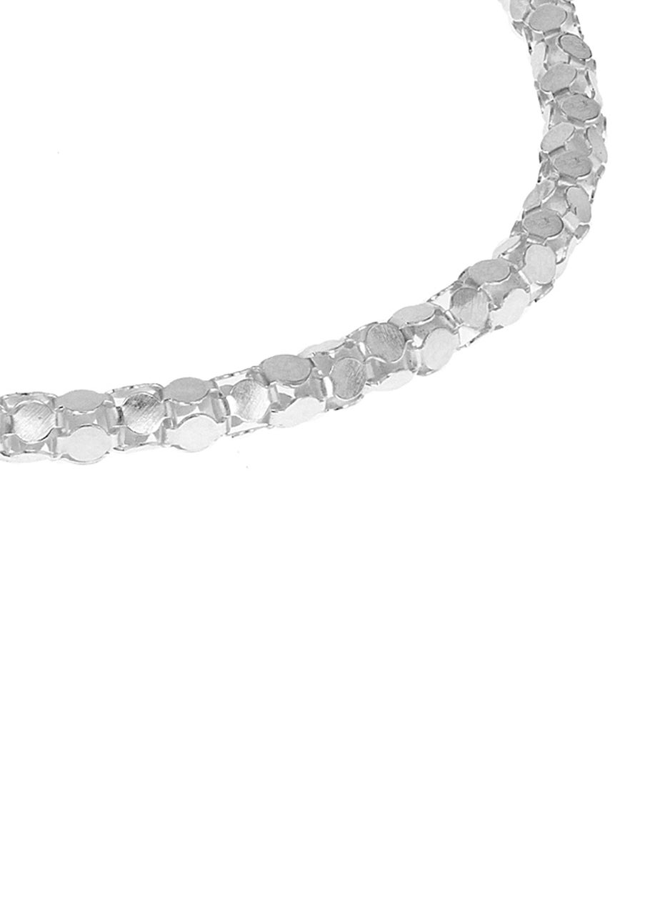 Golden Moments Sterling Silver Round Mirror Chain Bracelet