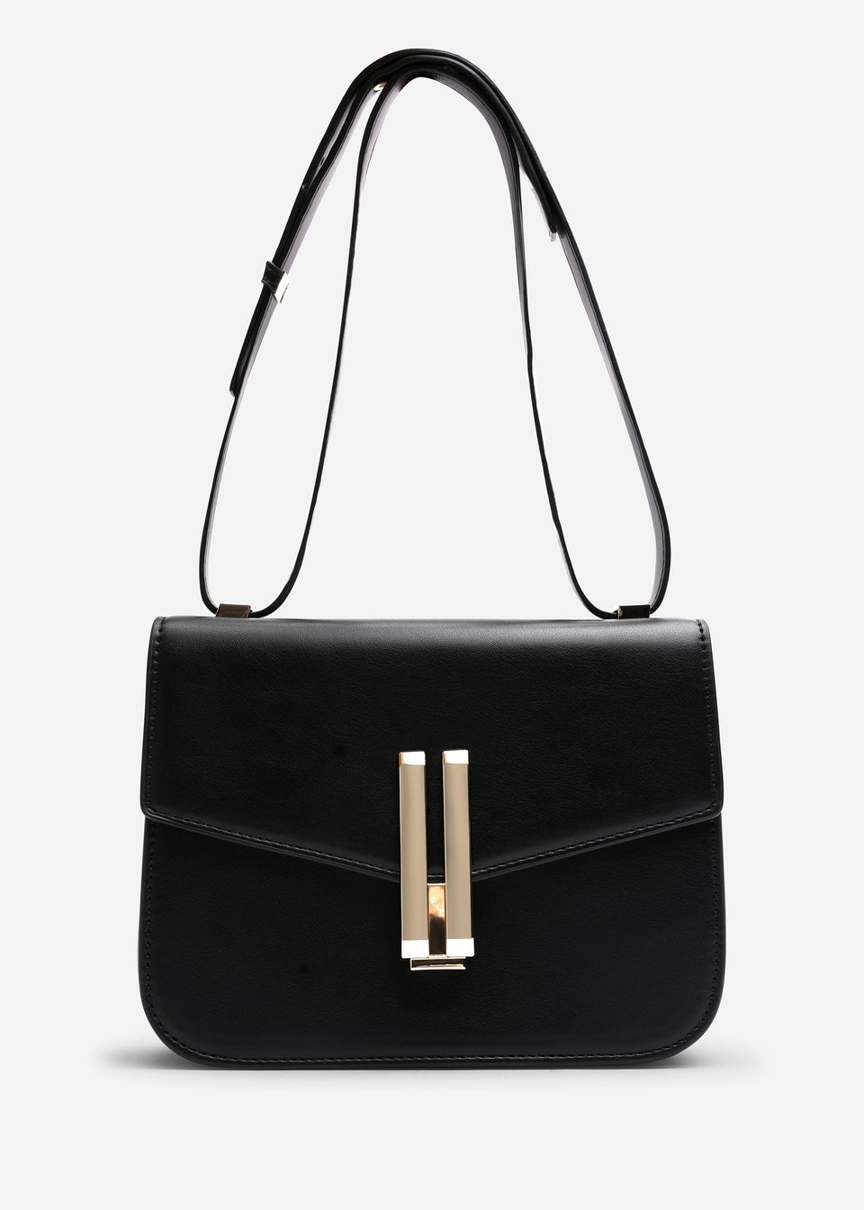 Where's That From Womens Delrio Gold Clasp Cross Body Tofu Bag In Black