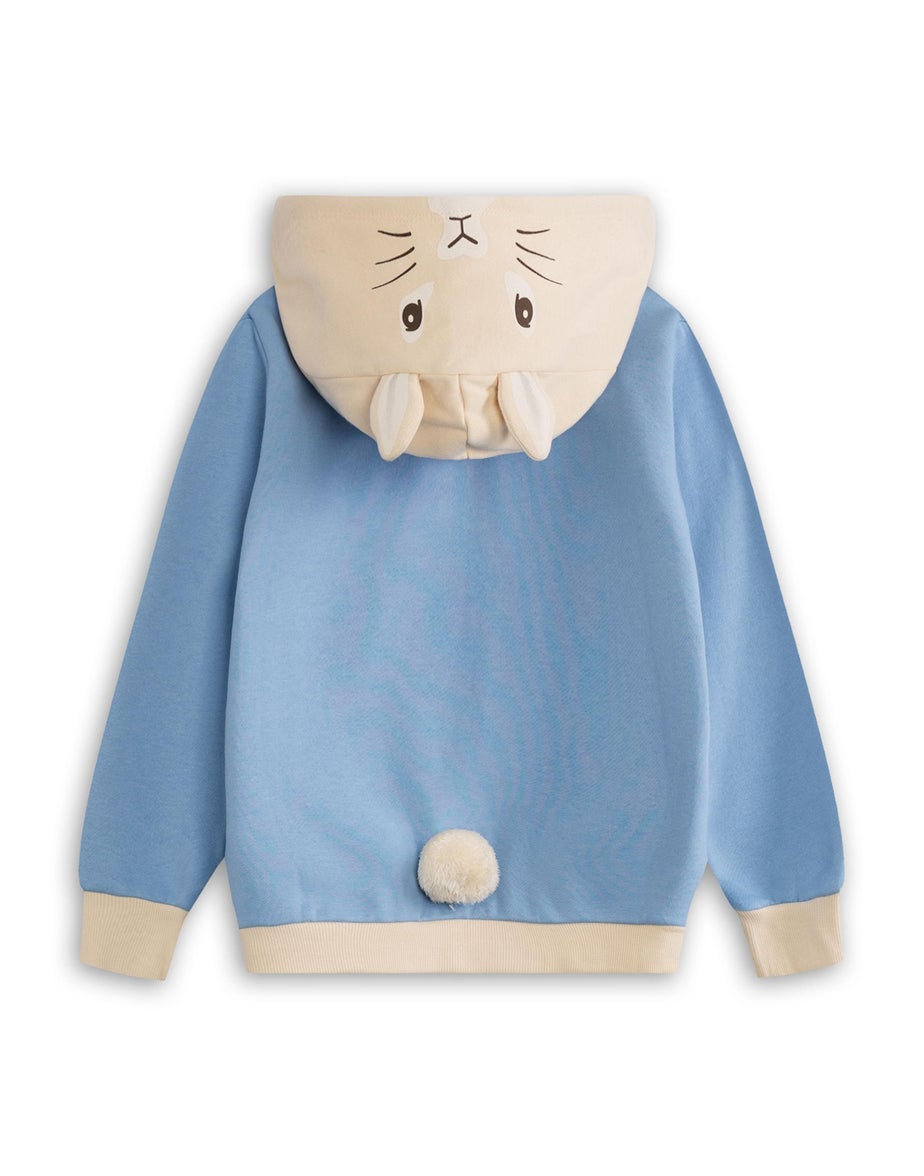 Vanilla Underground Peter Rabbit Unisex Kids Blue Hoodie (12 mnths - 5 years)