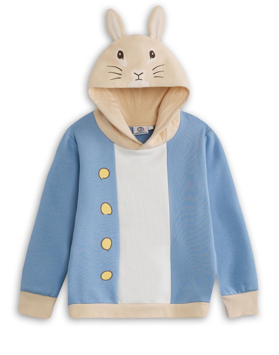 Vanilla Underground Peter Rabbit Unisex Kids Blue Hoodie (12 mnths - 5 years)