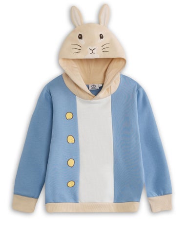 Vanilla Underground Peter Rabbit Unisex Kids Blue Hoodie (12 mnths - 5 years)