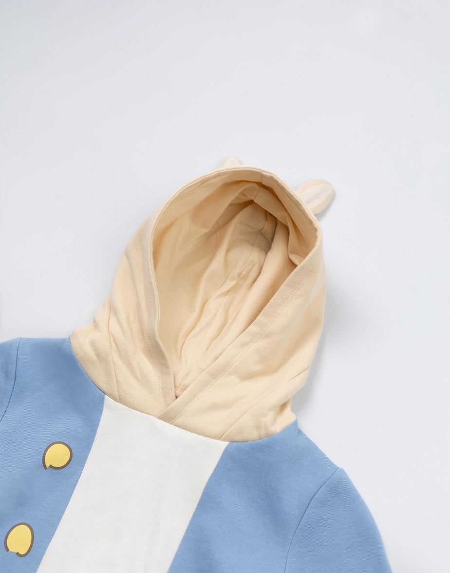 Vanilla Underground Peter Rabbit Unisex Kids Blue Hoodie (12 mnths - 5 years)