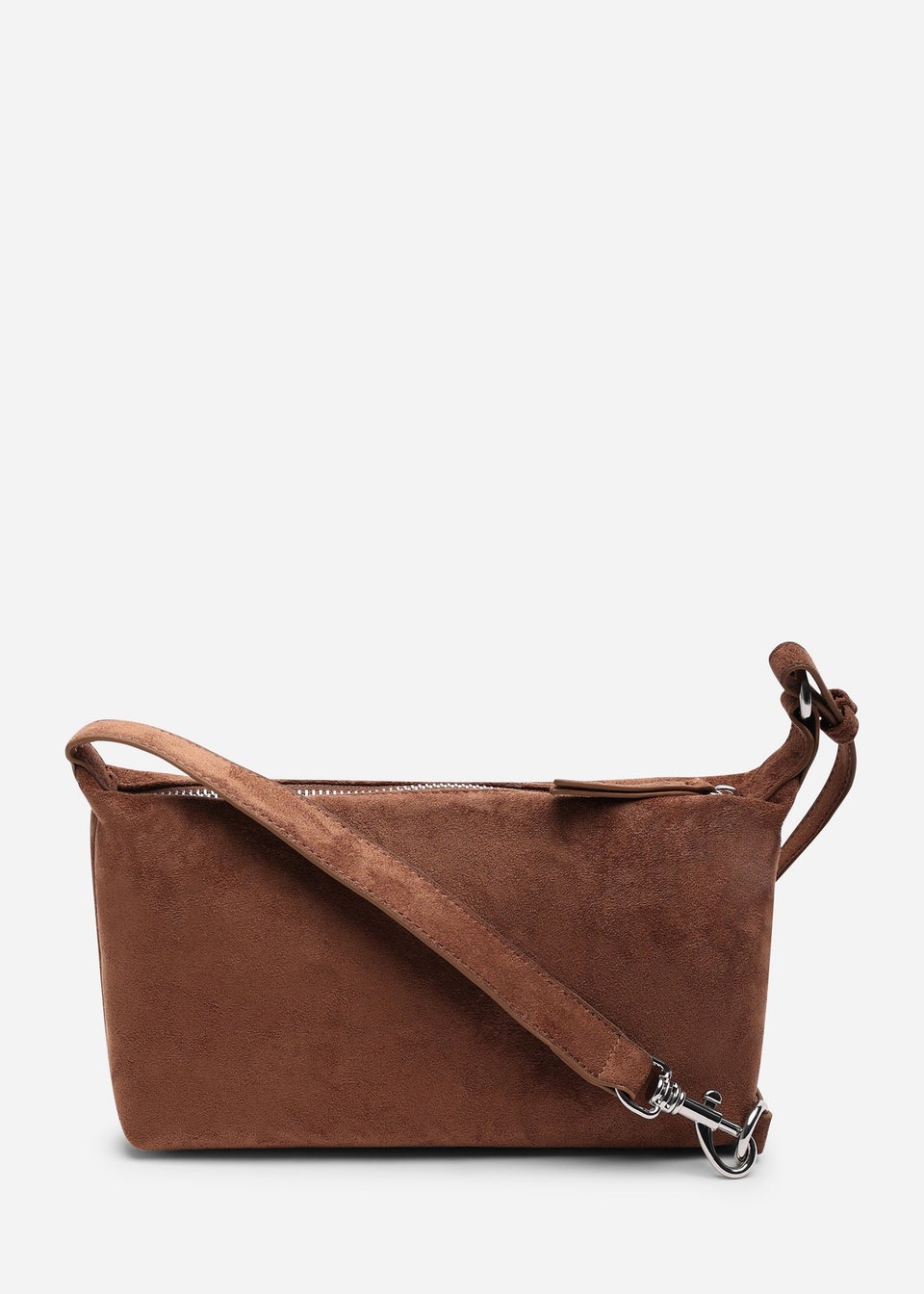 Where's That From Womens Caramel Brown Suede Finish Sling Handbag with Adjustable Shoulder Strap