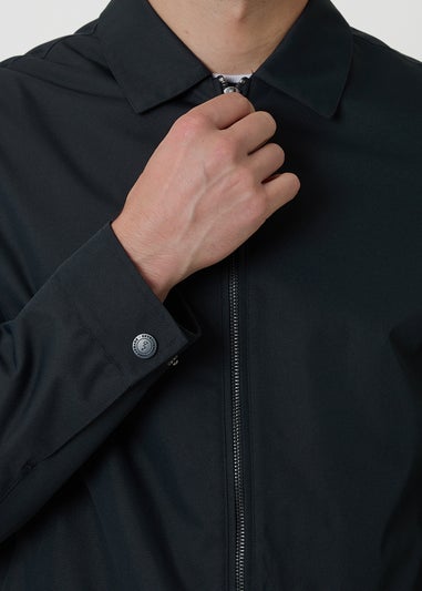 Threadbare Navy Showerproof Lightweight Zip Through Jacket