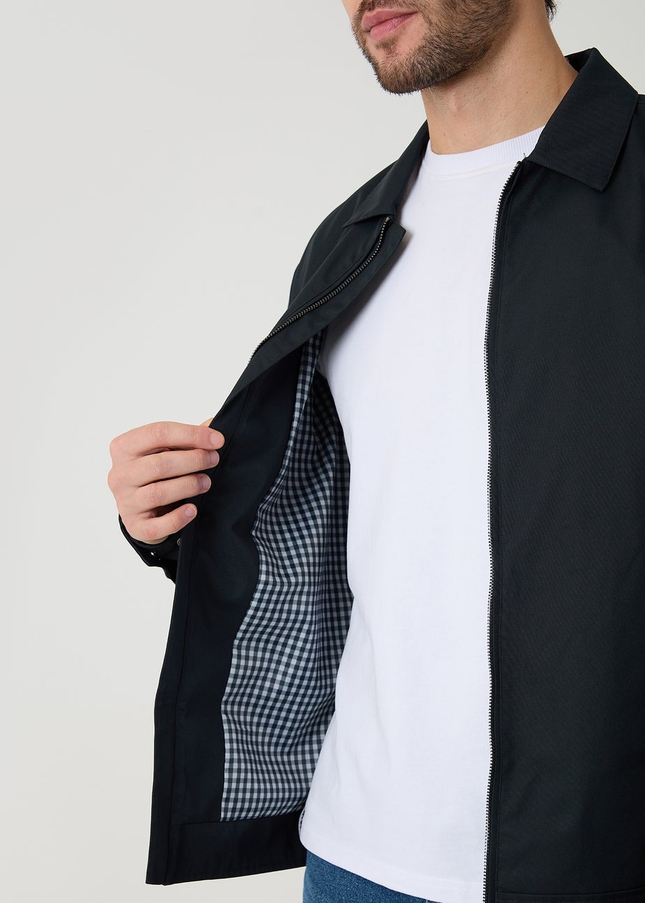 Threadbare Navy Showerproof Lightweight Zip Through Jacket