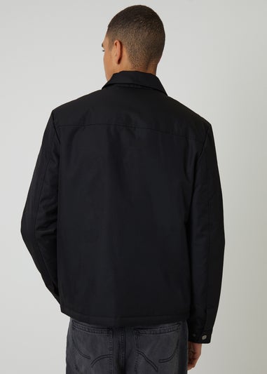 Threadbare Black Showerproof Lightweight Zip Up Jacket