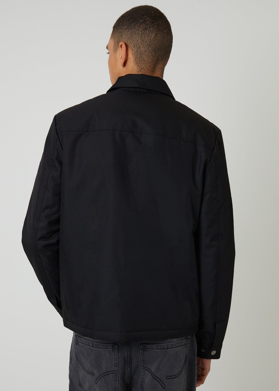 Threadbare Black Showerproof Lightweight Zip Up Jacket