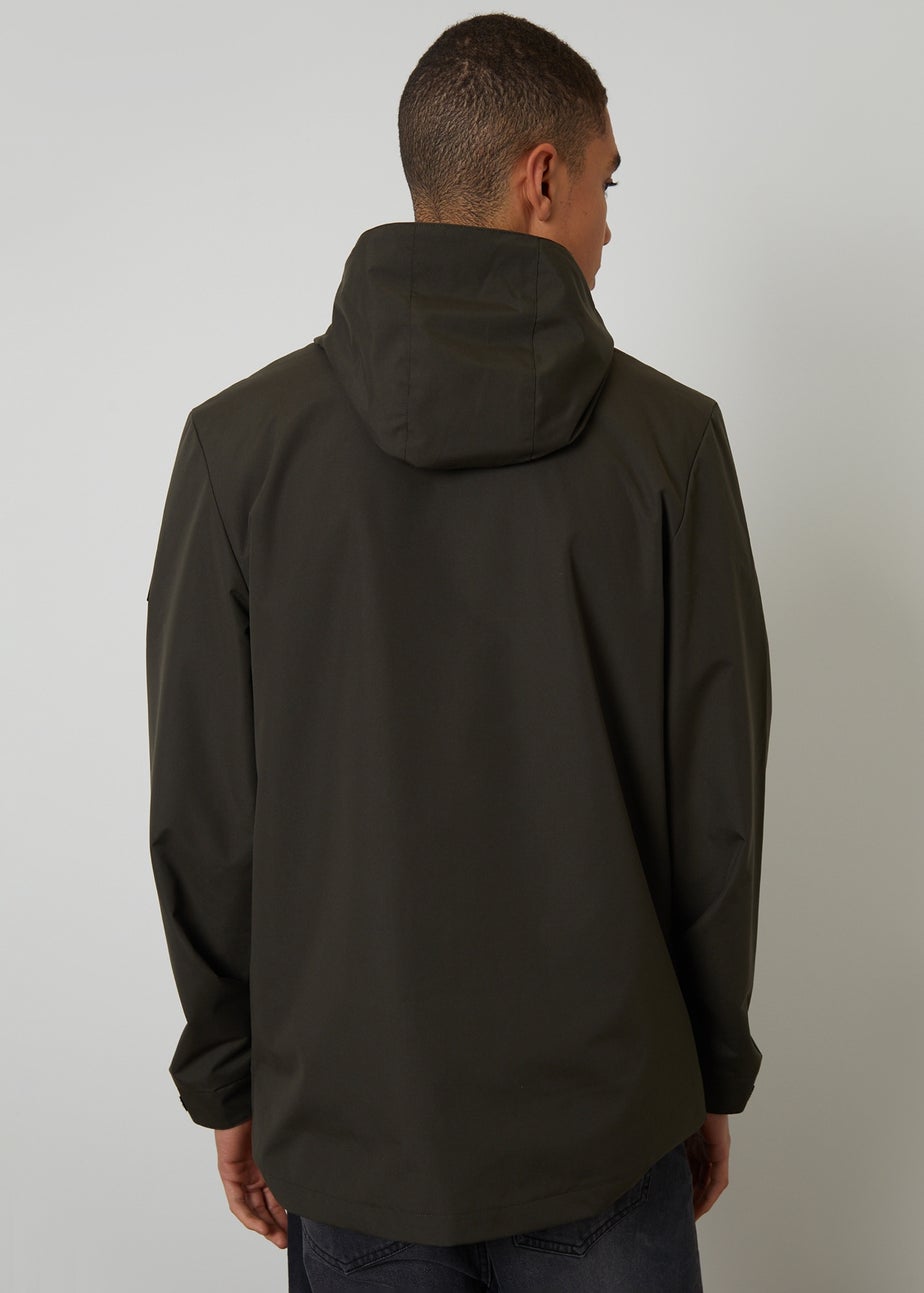 Threadbare Khaki Showerproof Hooded Coat